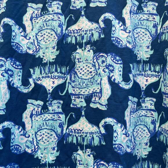 NEW Lilly Pulitzer Kristen Dress Deep Indigo Joy Ride Elephants Women's XS - Picture 2 of 6